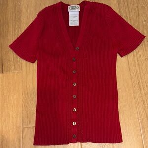 Laura Ashley Vibrant Red Knit Cardigan